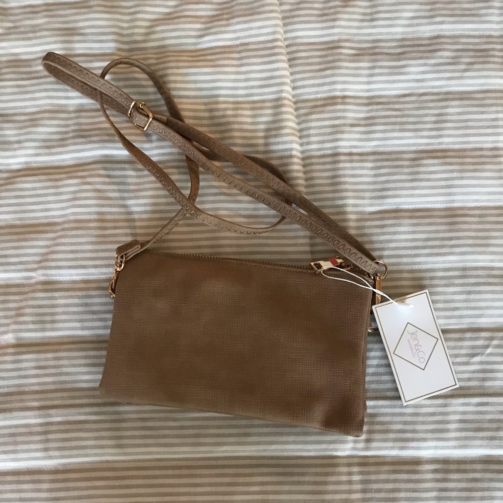 Crossbody Purse with Wristlet Handle